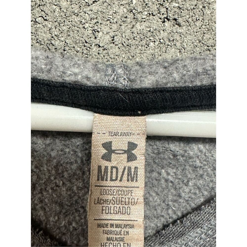 Under Armour Women's Fleece Hoodie Sweatshirt Gray Loose Fit Size M Soft Cozy - Picture 4 of 5